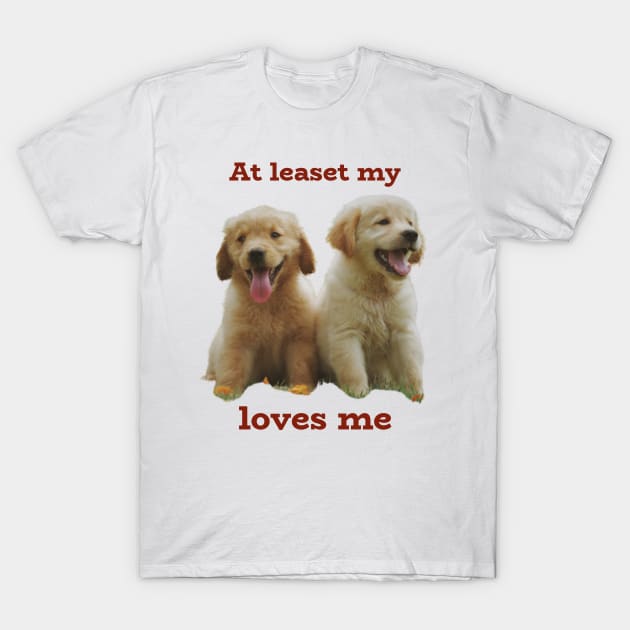 at least my dog loves me T-Shirt by lavprints